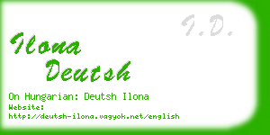 ilona deutsh business card